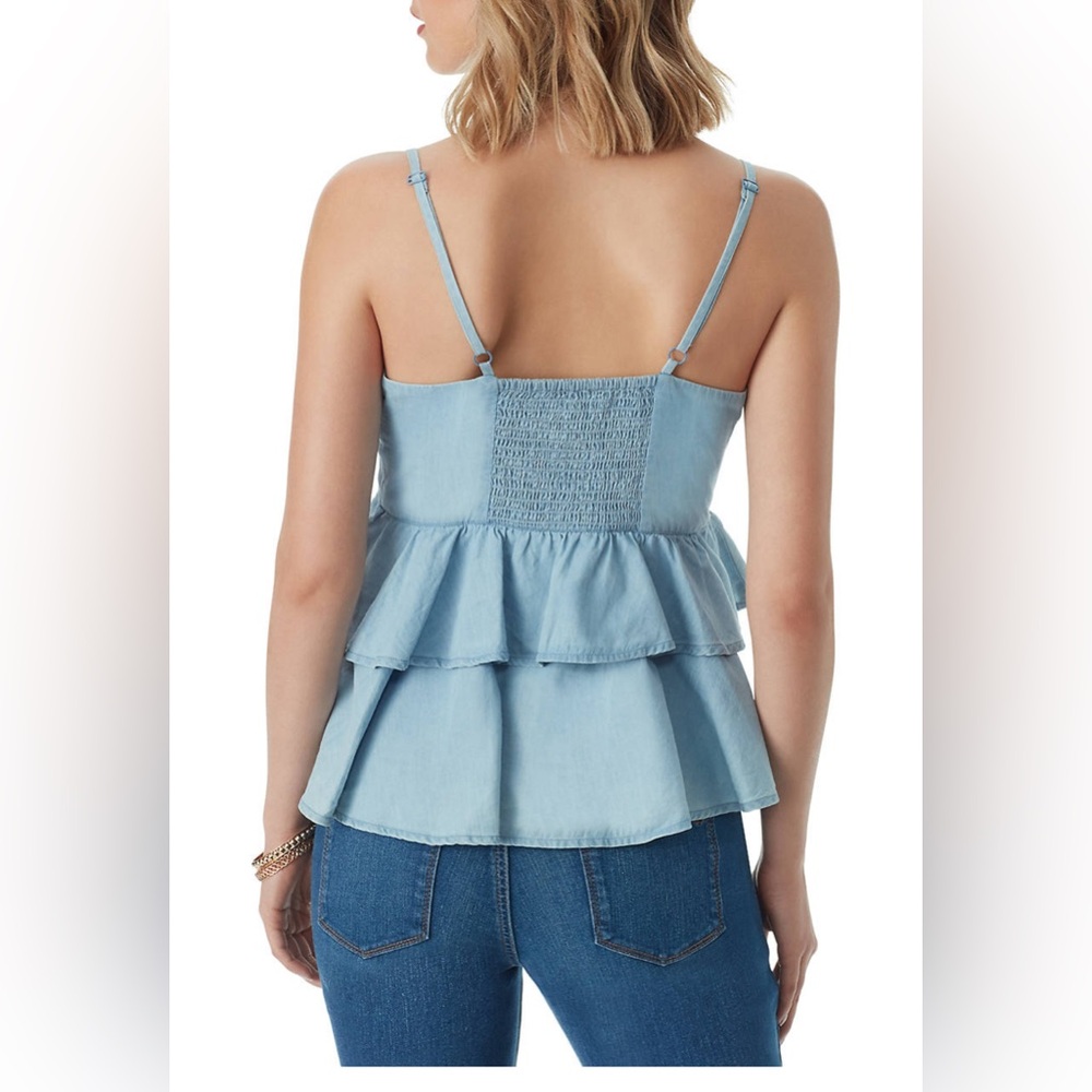Jessica Simpson Light Blue Ruffle Cami Top - Picture 2 of 10